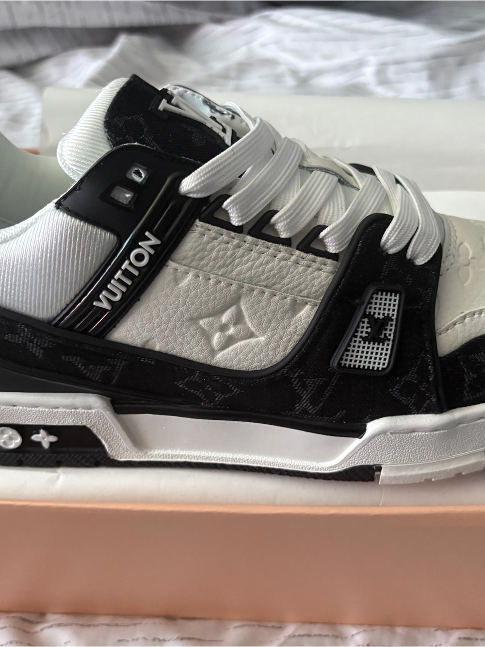 Louis Vuitton Black and White Low-Top Sneaker